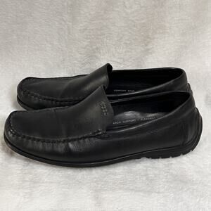 ECCO Men's Classic Moc Slip On Loafer Black Leather Size 44 Eu Us 10 10.5